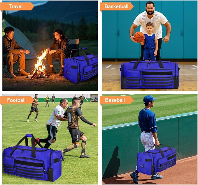 Goloni 130L Heavy Duty Large Duffle Equipment Bag,Catchers Gear Bag with Shoe Compartment,Baseball Duffle Bag