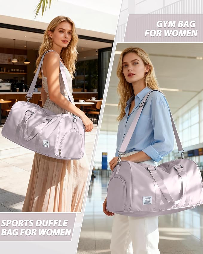 Gym Bag Womens,Travel Duffel Carry on Bag Sport Tote Bag Weekend Overnight Bag