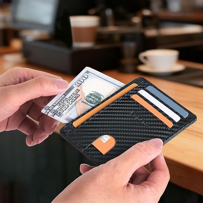 Espera Slim Minimalist Front Pocket Wallet for Men, RFID Blocking Credit Card Holder, Thin Travel ID Card Case, Gifts for Men