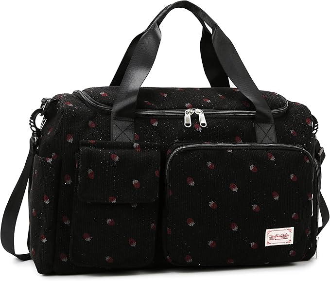 Small Gym Bags for Women, Travel Duffle Bag with Shoes Compartment, 4 in 1 Carry on Weekender Overnight Bag with Dry Wet Separated Pocket, Sport Gym Tote Bag for Yoga, Dance, Swimming, Workout, Ballet