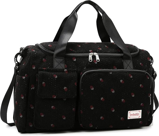 Small Gym Bags for Women, Travel Duffle Bag with Shoes Compartment, 4 in 1 Carry on Weekender Overnight Bag with Dry Wet Separated Pocket, Sport Gym Tote Bag for Yoga, Dance, Swimming, Workout, Ballet
