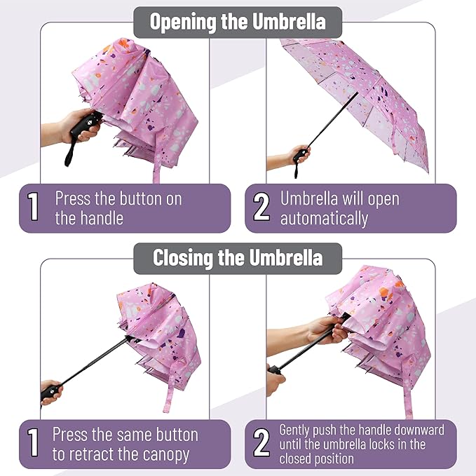 Mr. Pen- Windproof Travel Umbrella, Automatic Umbrellas for Rain, Compact