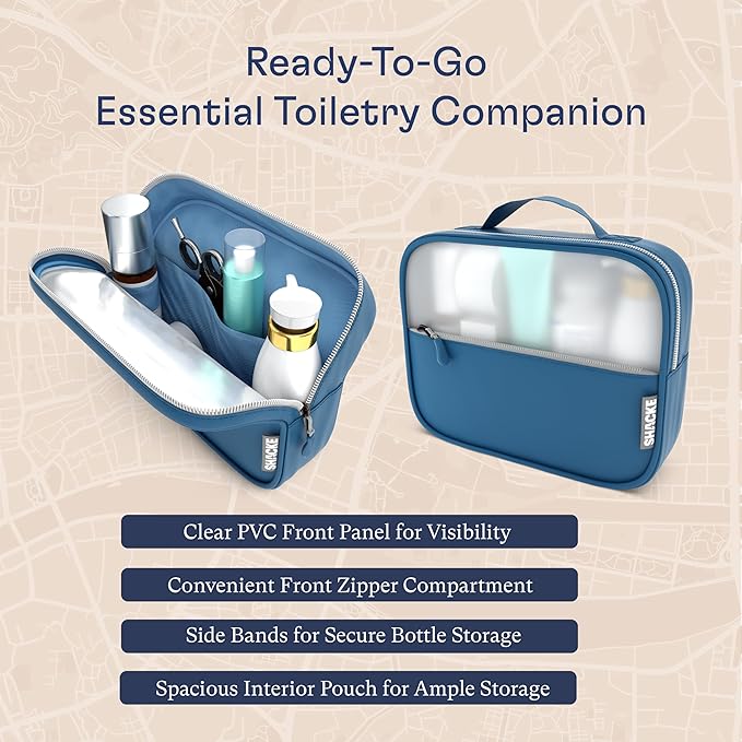 Shacke Packing Cubes for Travel 8 Set - Compression Luggage Organizer Bags - Versatile Travel Organizer for Women and Men - Optimized Packing Bags - Travel Essentials (Navy Blue)