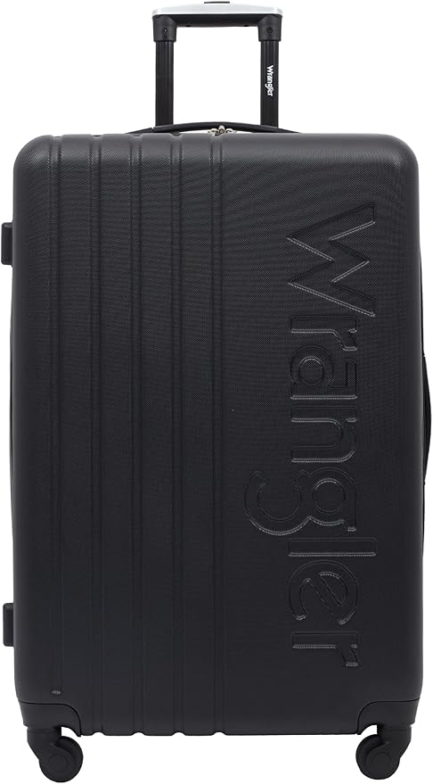 Wrangler Quest Luggage Set, Black, 3 Piece Set (28"/24"/20")