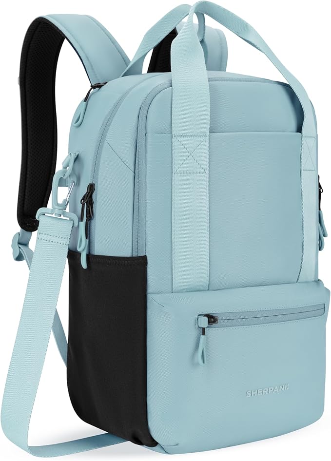 Sherpani Camden, Convertible Backpack, 3 in 1 Tote Bag, 18L Travel Backpack, Crossbody Bag, Cross Body Purse, Travel Gifts, RFID Protection, Fits 13” Laptop (Surf)