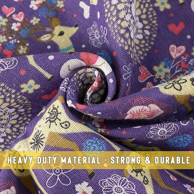 Sanlykate Extra Large Laundry Bag with Drawstring Closure and Handle, 28 x 40 Inch Heavy Duty Travel Dirty Clothes Bag for Laundromat and Household, Purple Deer