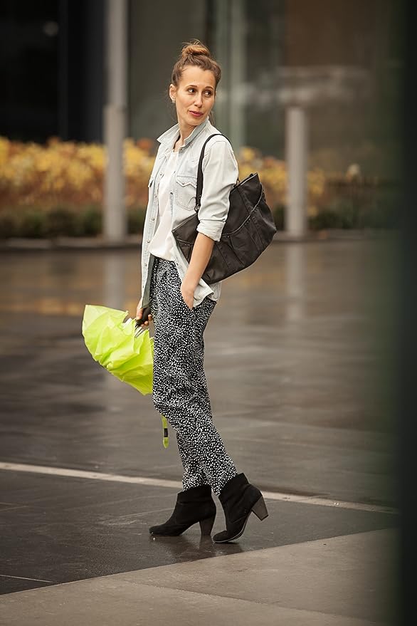 Lewis N. Clark Travel Umbrella: Windproof & Water Repellent Fabric Automatic Open Close , Black