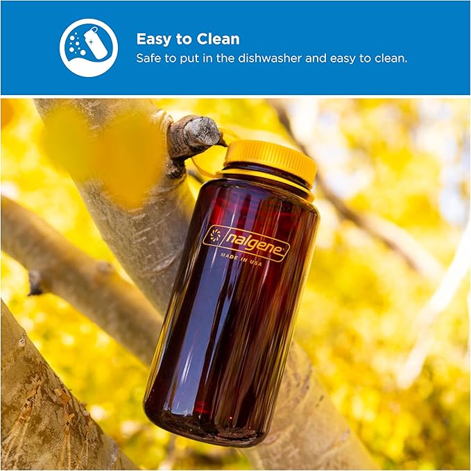 Nalgene 32 oz Wide Mouth Water Bottle | BPA-Free, Durable & Leak Proof, Lightweight Bottle for Hiking & Gym, Work & Travel
