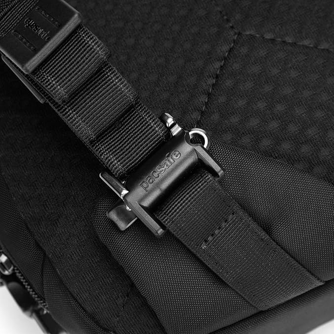 Pacsafe Vibe 325 10 Liter Anti Theft Sling Bag/Crossbody-Fits 13 inch Laptop Casual Daypack, Black, One Size