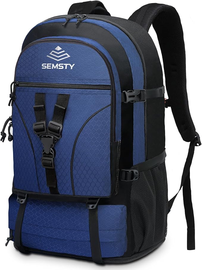 40L/50L Expandable Hiking Backpack for Men and Women, Travel Camping Backpack Flight Approved
