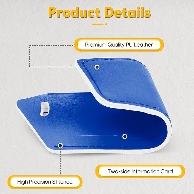 Travelambo Luggage Tags for Suitcases Faux Leather Privacy Protection 6 Pack Bag Tags Travel Accessories Essential, Fresh Blue