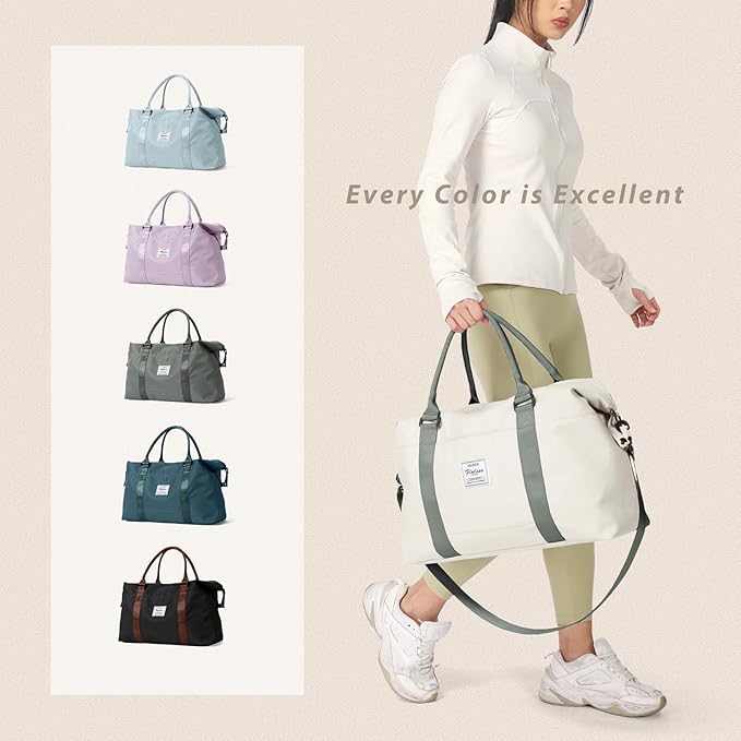 Gym Bag Womens,Travel Duffel Carry on Bag Sport Tote Bag Weekend Overnight Bag