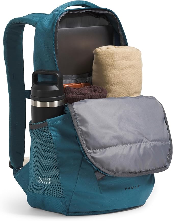 The North Face Vault Everyday Laptop Backpack - Commuter Travel Bag, Water-Repellent Finish, Spacious Compartment, Space/TNF Black, One Size