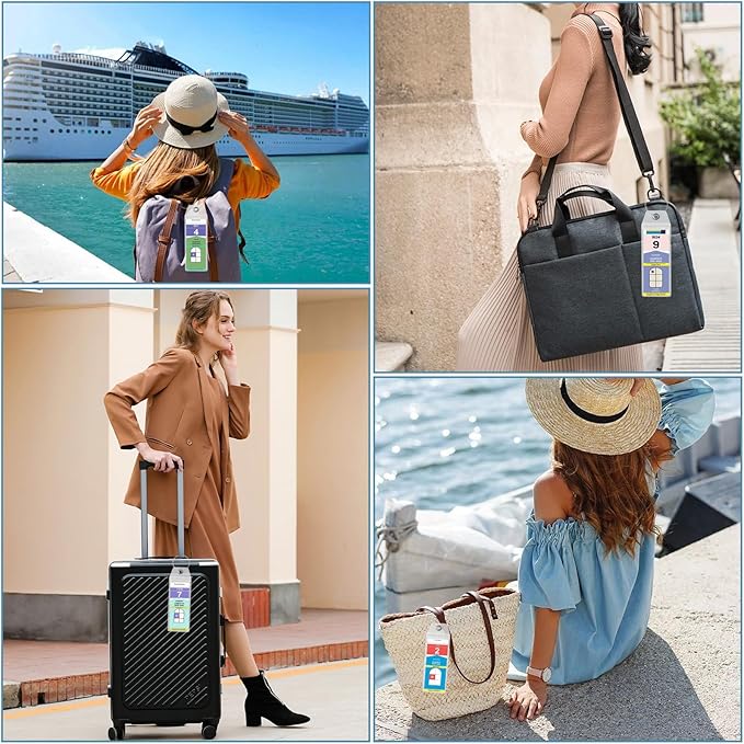 Cruise Luggage Tag Holder, Cruise Luggage Tag Holder can be Used for 2025Carnival, NCL, MSC Cruises, and Princess Ships Offer