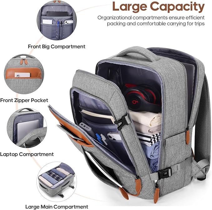 Luggage Sets 3 Piece, 20 Inch Hardshell Carry On Luggage 22x14x9 Airline Approved, Suitcase with TSA Locks & YKK Zippers, Carry On Suitcase with Wheels for Men & Women Travel
