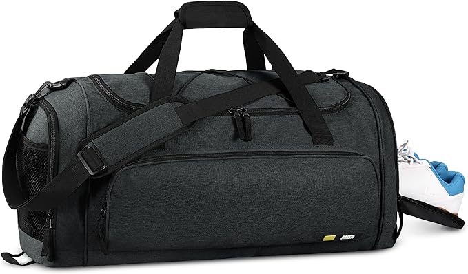 MIER Large Gym Bag for Men Sports Duffle Bag with Shoe Compartment 60L Lightweight Duffel Bags for Workout Fitness Travel