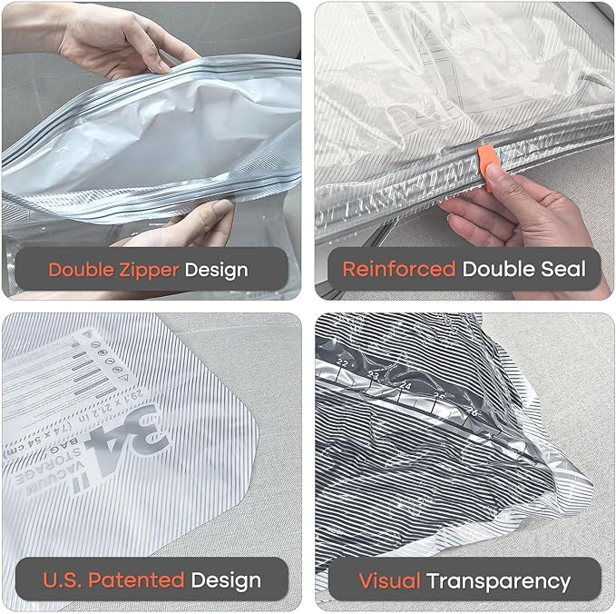 18 Pack Vacuum Storage Bags Set with Rechargeable Wireless Pump Large/Medium/Small Vacuum Seal Bags for Clothing Travel and Home, Compression Packing for Comforters, Blankets and Bedding