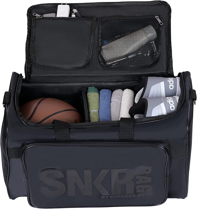 Sneaker Duffel Travel Bag for Men Shoe Bags for Travel Sneaker Bag Basketball Outdoor Sports Gym Bag Travel shoe bag With 3 Adjustable Compartment Dividers Travel Shoe Bags