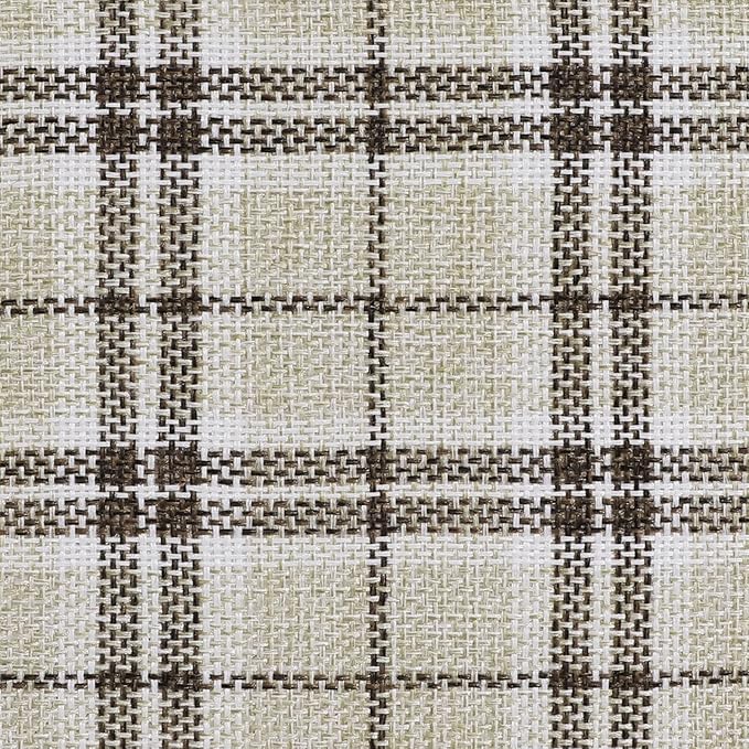 AAAAAcessories D-Shaped Chair Cushions, 2" Thick Dining Chair Pads with Ties and Removable, Machine-Washable Cover, 17" x 16", Set of 8, Yellow Checkered