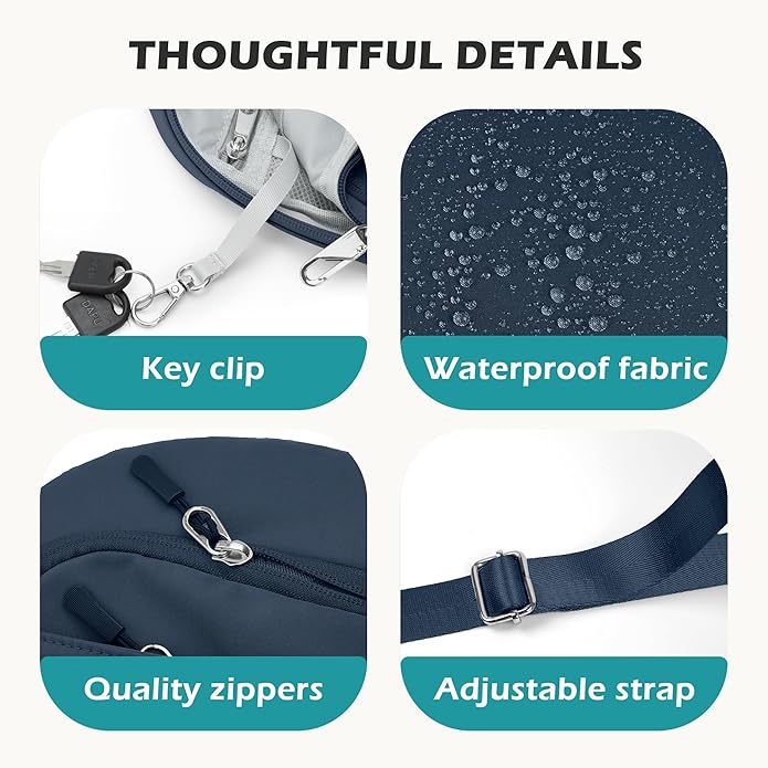 TOPEAST Anti Theft Crossbody Bags for Women Men, Small Sling Crossbody Bag Travel Purse Shoulder Wallet with RFID Blocking