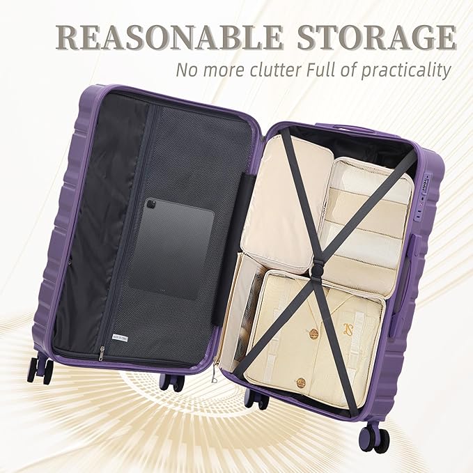3-Piece ABS Hardshell Luggage Set Lightweight, Tough & Scratch-Resistant