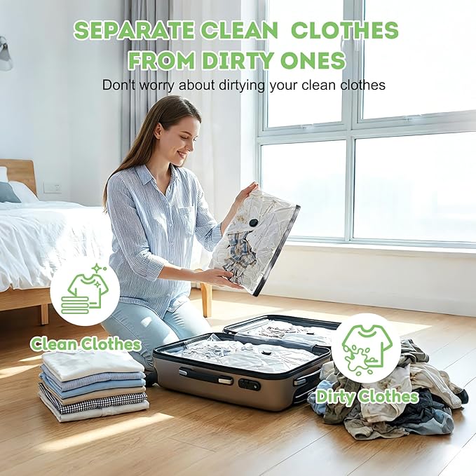 Mapambo Vacuum Storage Bags with -60000Pa USB Pump, 9 Pack Vacuum Seal Bags for Clothing Travel in 3 Sizes, Travel Vacuum Bags with Pump, Saving up to 80% of Luggage Space (9 Combo Size)