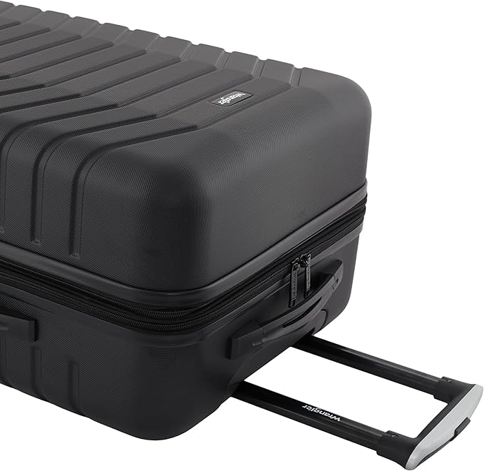 Wrangler Tahoe 3 Piece Spinner Luggage Set, Black