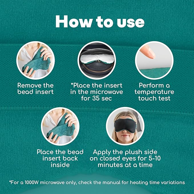 Medi Grade 2-in-1 Heat and Cooling Eye Mask - Microwave Activated Heated Eye Mask for Dry Eyes, Styes and Blepharitis and Integrated Cooling for Puffy Eyes, Dark Circles or Migraines