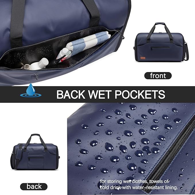 Garment Bags for Travel,45L Carry on Convertible Garment Duffle bag for Men Women - 3 in 1 Hanging Suit Travel Bag with Shoulder Strap