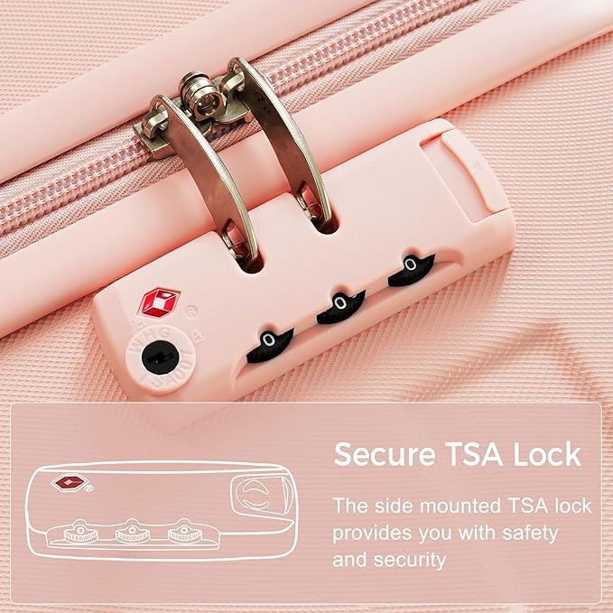 4 Pcs ABS Hardshell Luggage Set Spinner Wheel Suitcase TSA Lock Suitcase