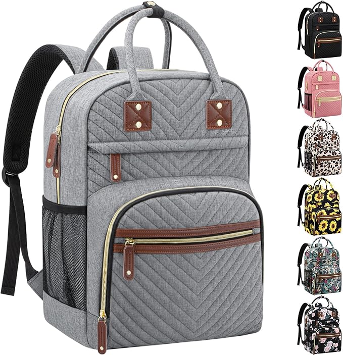 Tenot Diaper Bag Backpack Tote with Insulated Pockets for Men Baby Boys Girls Newborn Unisex Tactical Large Capacity, Multifunctional Waterproof Grey