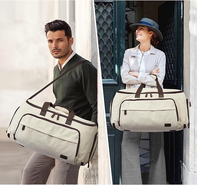 S-ZONE Carry On Garment Bag for Travel Convertible Duffle Bags for Men Women 2 in 1 Hanging Suitcase Business with Toiletry Bag