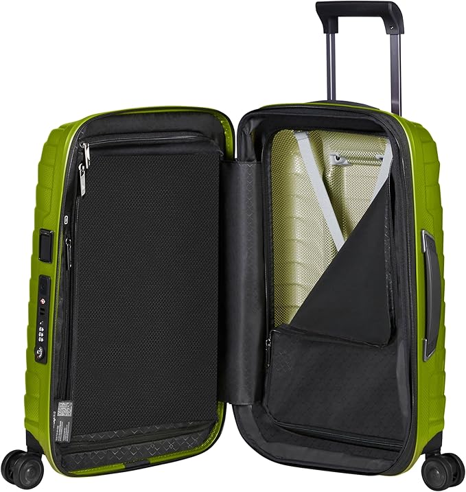 Samsonite Proxis Global Carry-On Hardside Luggage with Dual Spinner Wheels, Airline Approved - Innovative Roxkin™ Lightweight Shell With Ultimate Durability- TSA Lock, Telescopic Handle - Lime
