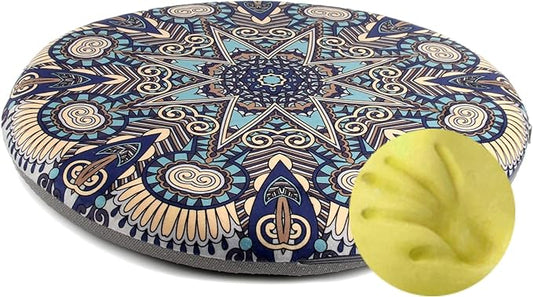 Sigmat Memory Foam Seat Cushion Anti-Slip Soft Round Chair Pad 18 Inch Geometric
