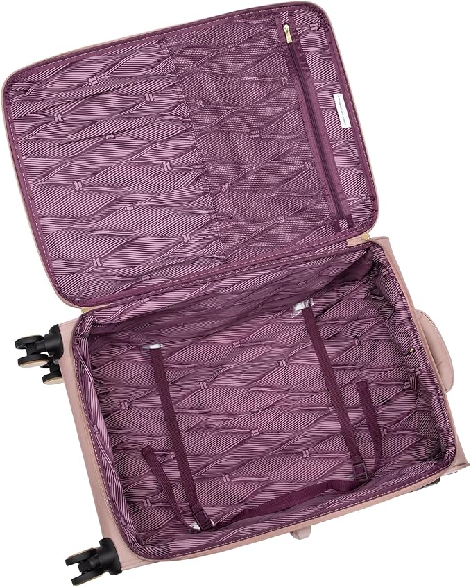It Luggage Glimmering 28" Softside Checked 8 Wheel Expandable Spinner, Mink Gold