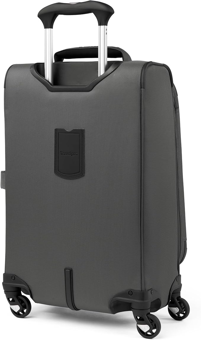 Travelpro Maxlite 5 Softside Expandable Luggage with 4 Spinner Wheels, Lightweight Suitcase, Men and Women, Shadow Grey, Carry-on 21-Inch