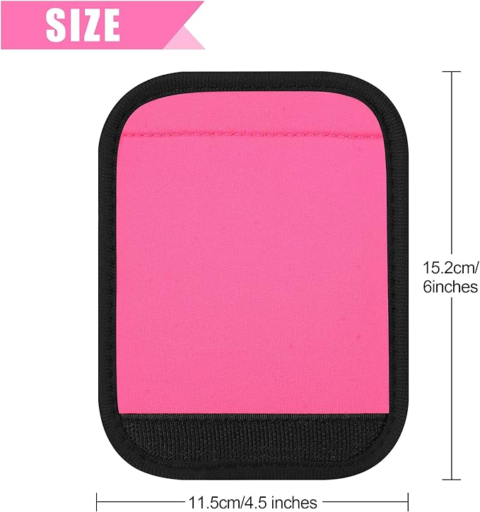 6 Pack Luggage Handle Wrap, Luggage Handle Wraps for Suitcase, Pink Luggage Tags, Suitcase Tags identifiers for Travel Accessories