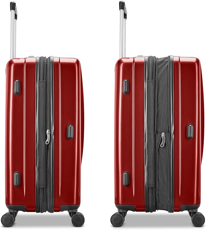 Samsonite Winfield 2 Hardside Expandable Luggage with Spinner Wheels, Burgundy, Checked-Large 28-Inch
