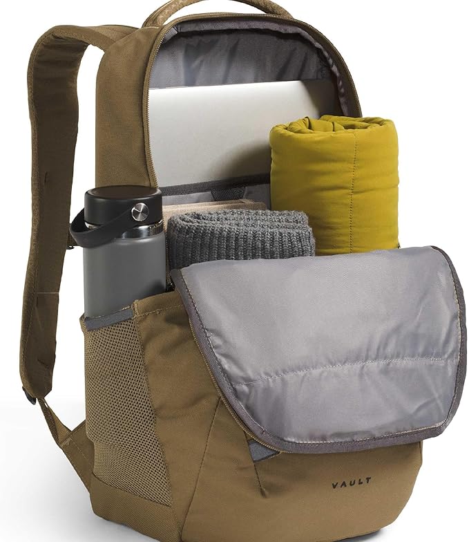 The North Face Vault Everyday Laptop Backpack - Commuter Travel Bag, Water-Repellent Finish, Spacious Compartment, Cedar, One Size
