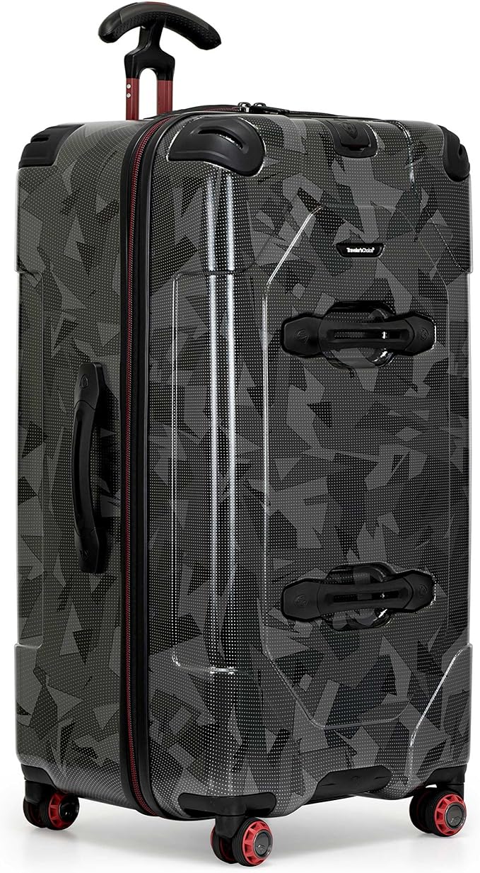 Traveler's Choice Maxporter II Polycarbonate Hardside Trunk with Spinner Wheels, Gray Camo, 31-Inch Large Trunk