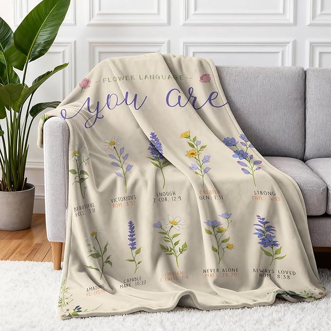 TEHALK Christian Gifts for Women Faith, Inspirational/Religious/Spiritual Gifts for Adults 40"x 50"
