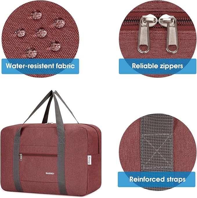 For Spirit Airlines Personal Item Bag 18x14x8 Foldable Travel Duffel Bag Tote Carry on Luggage Duffle Overnight for Women and Men