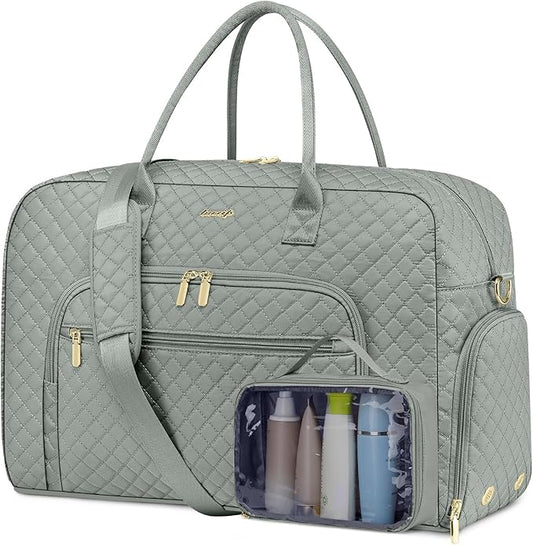 Travel Duffle Weekender Bags for Women - Weekend Bag Women with Shoe Compartment Carry On Overnight Bag with Toiletry Bag Duffel Bags Wet Pocket for Gym Hospital Bags for Labor and Delivery
