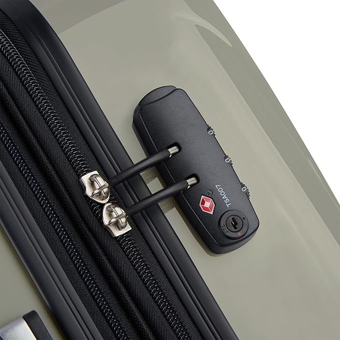 DELSEY PARIS Helium Aero Hardside Expandable Luggage with Spinner Wheels, Latte, Checked-Large 28 Inch
