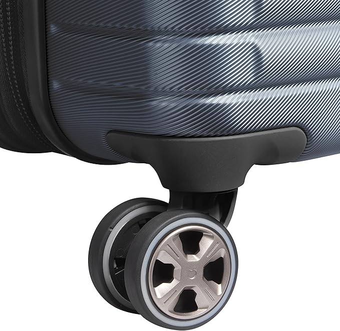 DELSEY PARIS Cruise 3.0 Hardside Expandable Luggage with Spinner Wheels, Graphite, Checked-Medium 24 Inch
