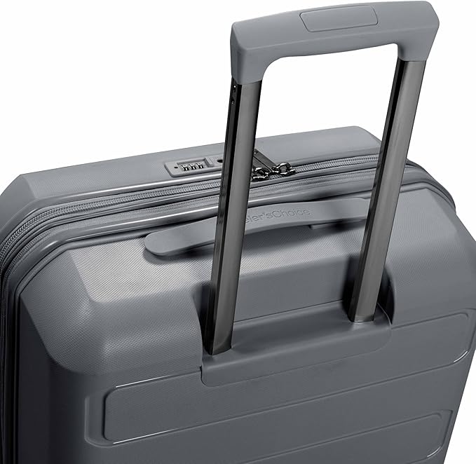 Traveler's Choice Pagosa Hardshell Expandable Luggage with Spinner Wheels, Gray, 3-Piece Set (22/26/30)