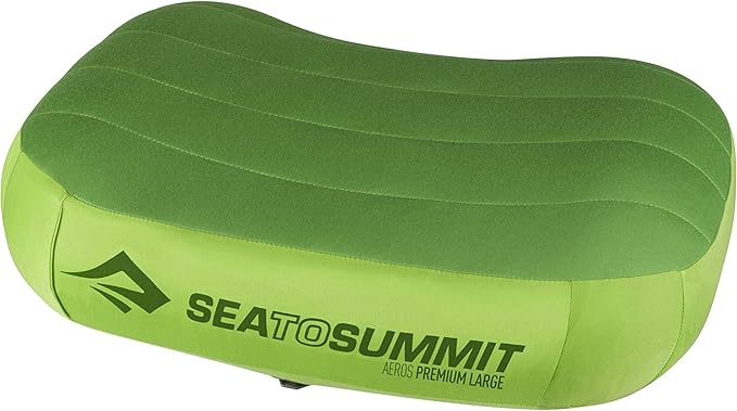 Sea to Summit Aeros Premium Inflatable Travel Pillow, Large, Lime