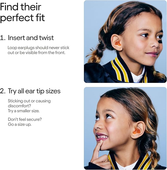 Loop Engage Kids 2 Ear Plugs (6-12yrs) – Reusable Everyday Noise Relief for Kids | Kids Earplugs for Focus, Anxiety, Stress, School, Home, Playtime – 16 dB Noise Reduction Ear Plugs