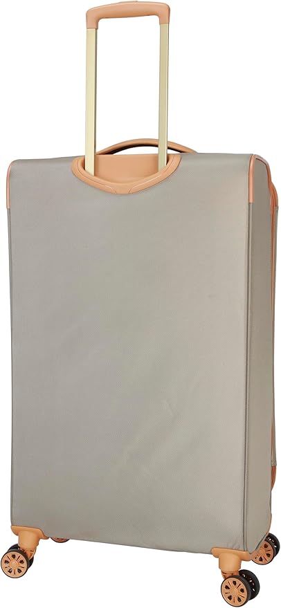 Dockers Seahorse Softside Expandable 8-Wheel Spinner Travel Checked Luggage, 3-Piece Set, New British Khaki