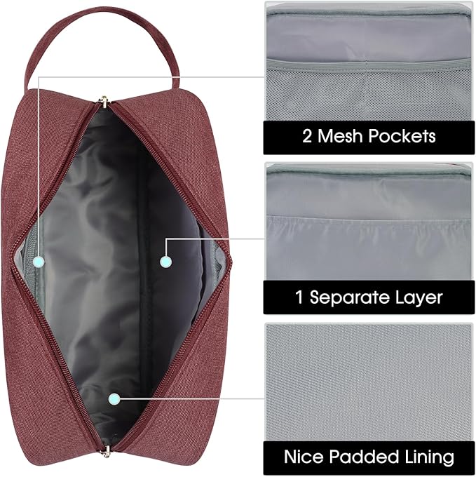 Narwey Travel Toiletry Bag for Women Traveling Dopp Kit Men Travel Bag for Toiletries Cosmetic Bag Makeup Bag Medicine Bag for Traveling